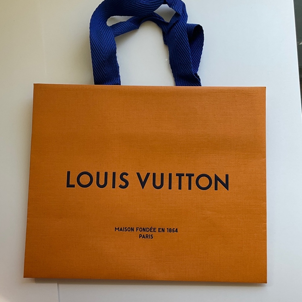 Louis Vuitton Orange and Blue Shopping Bag
